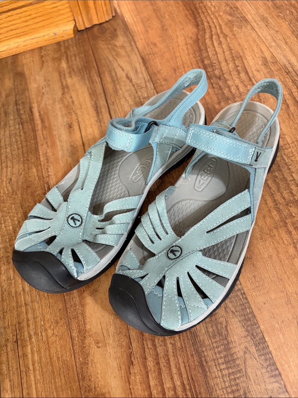 Women’s keen Rose closed toe hiking sandals in light mint green color size 9.5 - Picture 2 of 9